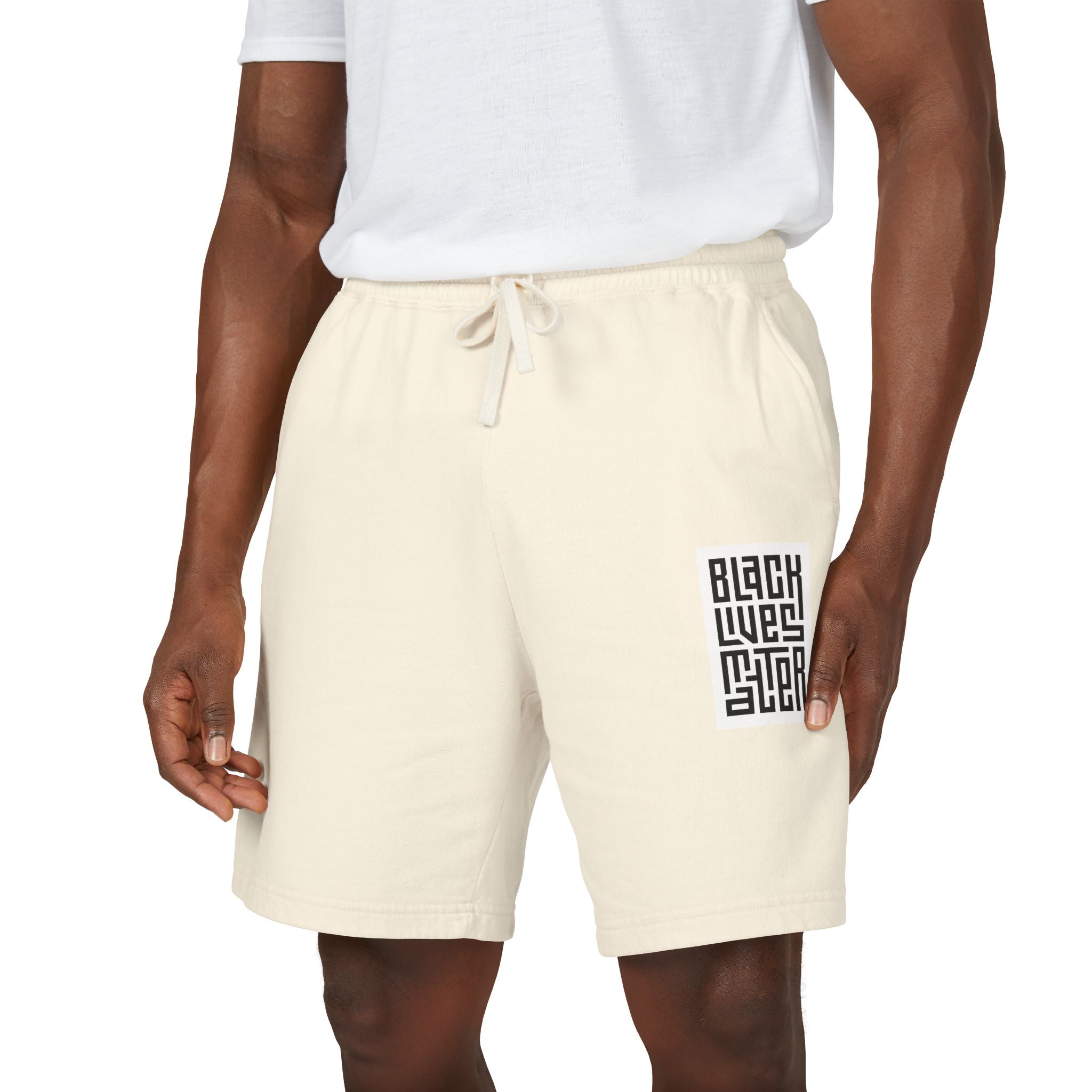 STN™-Black Lives Matter /Fleece Shorts | #Ivory